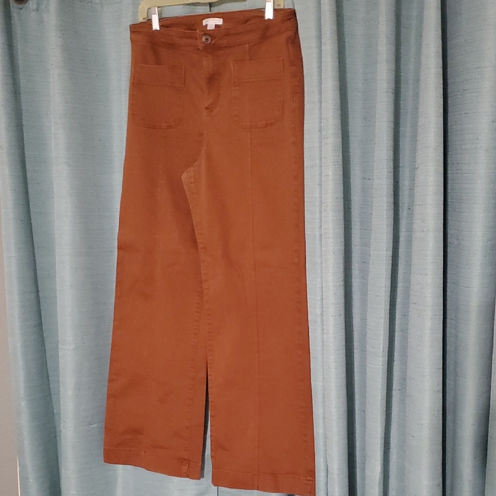 LC Lauren Conrad Wide Leg Pants in Rust